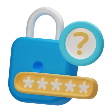 forget password 3d icon